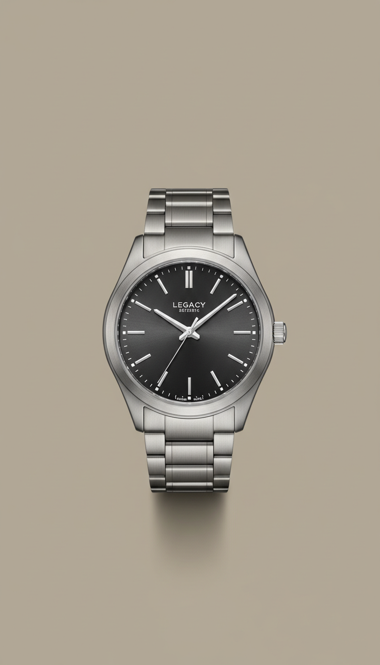 Classic steel Swiss watch